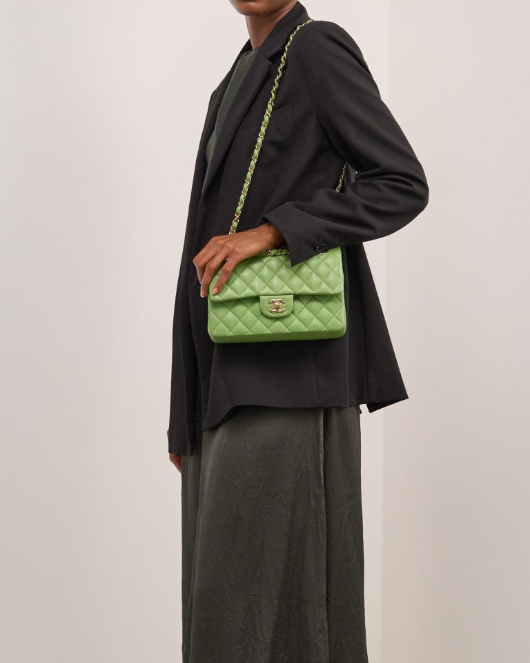 Chanel Timeless Small Caviar Green Front | Sell your designer bag
