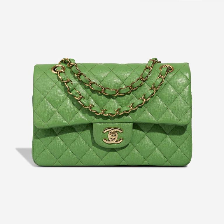 Chanel Timeless Small Caviar Green Front | Sell your designer bag