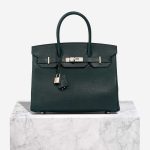 Hermès Birkin 30 Chèvre de Coromandel Vert Cyprès / Vert Foncé Front | Sell your designer bag
