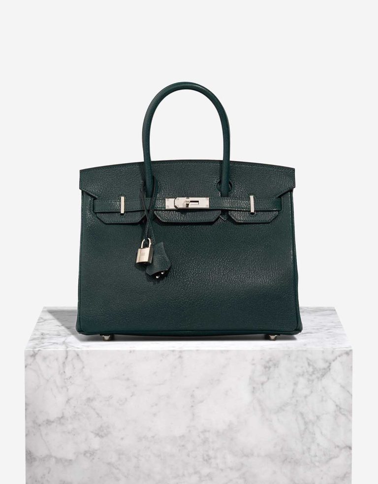 Hermès Birkin 30 Chèvre de Coromandel Vert Cyprès / Vert Foncé Front | Sell your designer bag