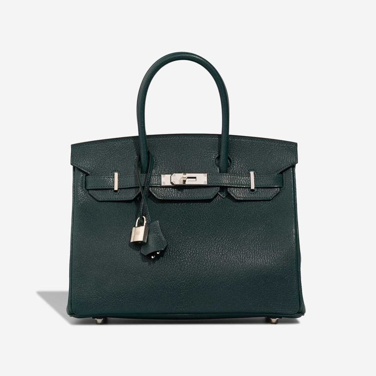 Hermès Birkin 30 Chèvre de Coromandel Vert Cyprès / Vert Foncé Front | Sell your designer bag