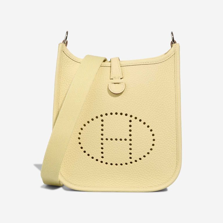 Hermès Evelyne 16 Taurillon Clémence Jaune Milton Front | Sell your designer bag
