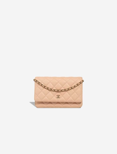 Chanel Timeless Wallet On Chain Caviar Beige Front | Sell your designer bag