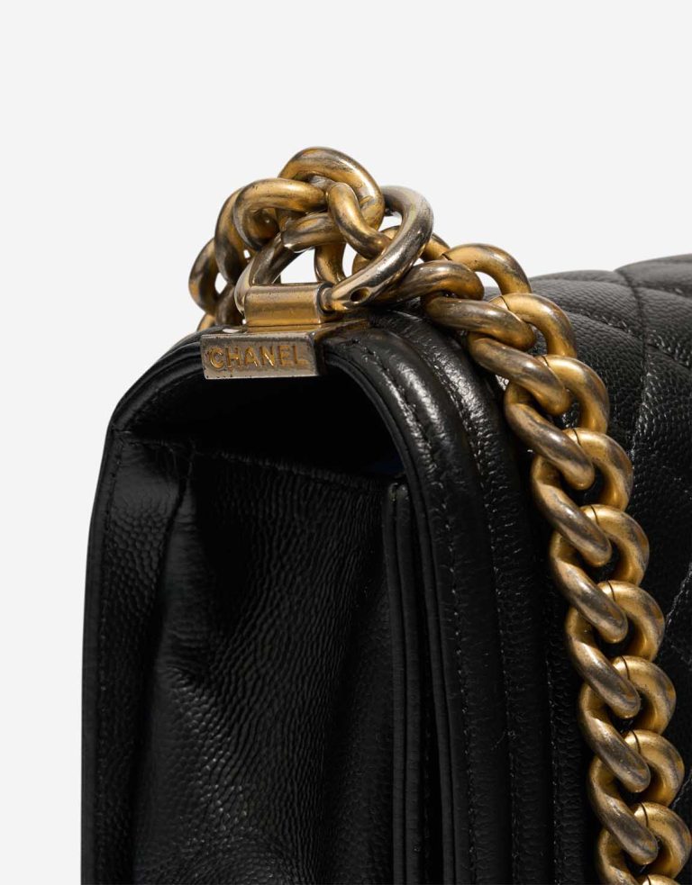 Chanel Boy Old Medium Calf Black Signs of wear | Sell your designer bag