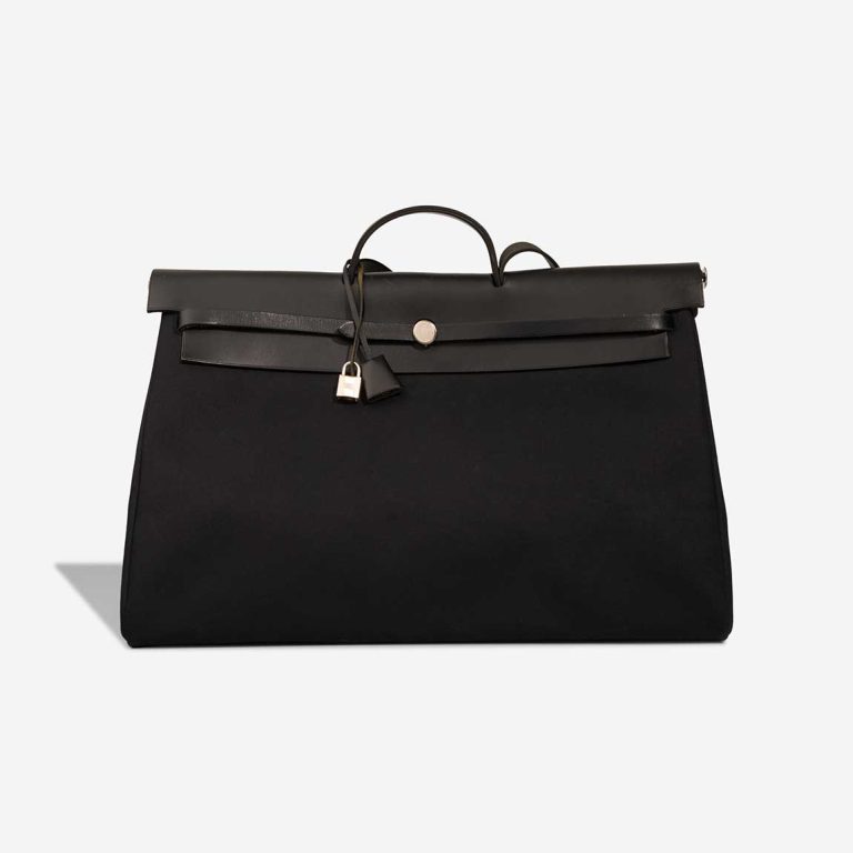 Hermès Herbag 50 Toile / Vache Hunter Black Front | Sell your designer bag