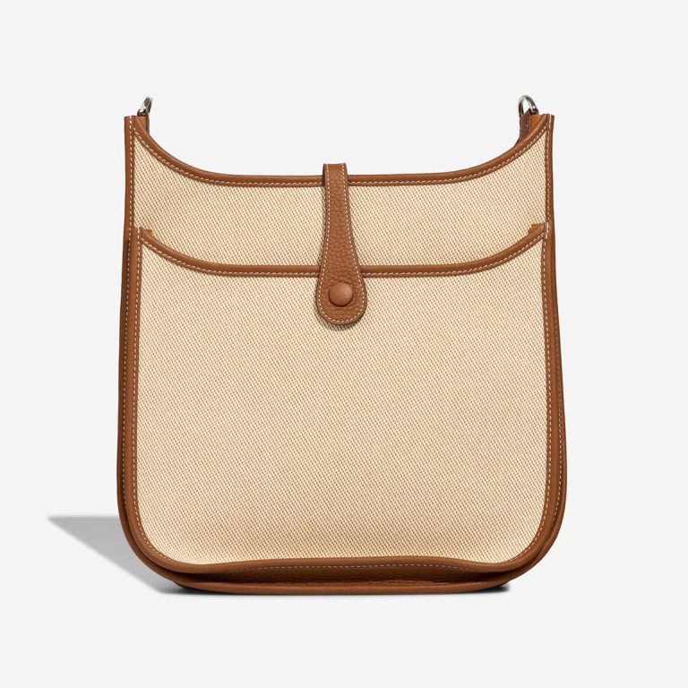 Hermès Evelyne 29 Taurillon Clémence / Toile Écru / Desert / Gold | Sell your designer bag
