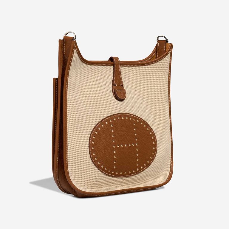 Hermès Evelyne 29 Taurillon Clémence / Toile Écru / Desert / Gold | Sell your designer bag