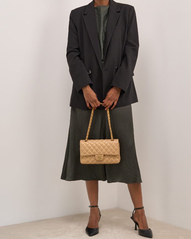 Chanel Timeless Medium Caviar Gold Front | Sell your designer bag