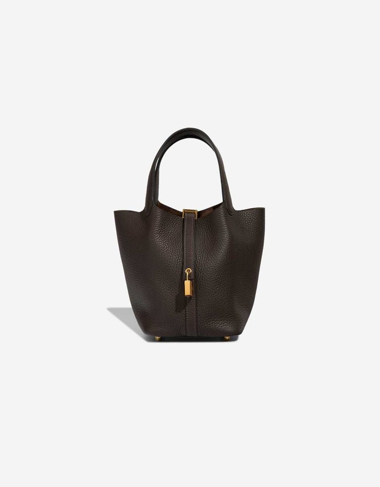 Hermès Picotin 18 Taurillon Clémence Ébène Front | Sell your designer bag