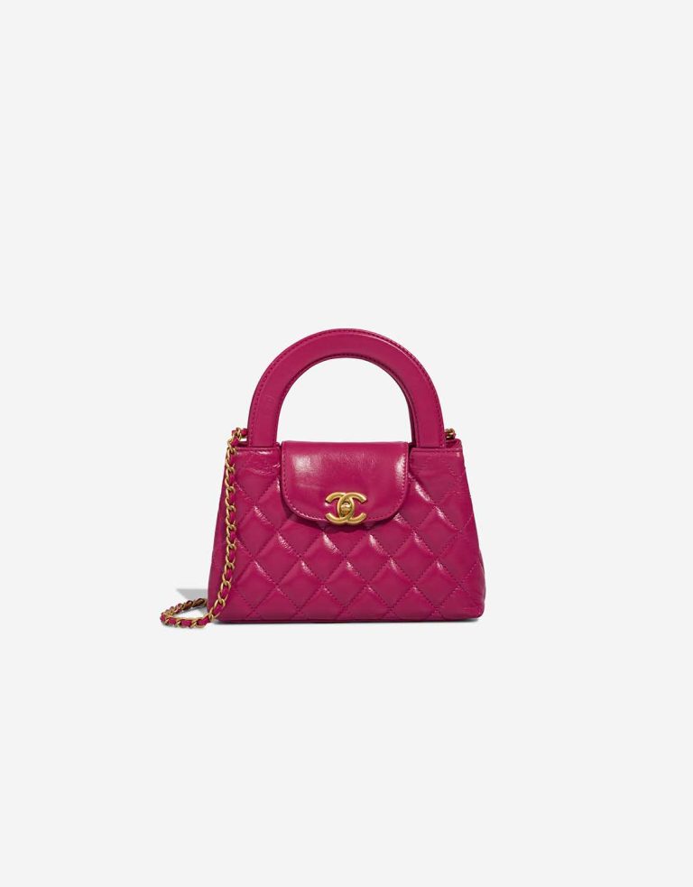 Chanel Kelly Medium Crinkled Calf Pink Front | Sell your designer bag