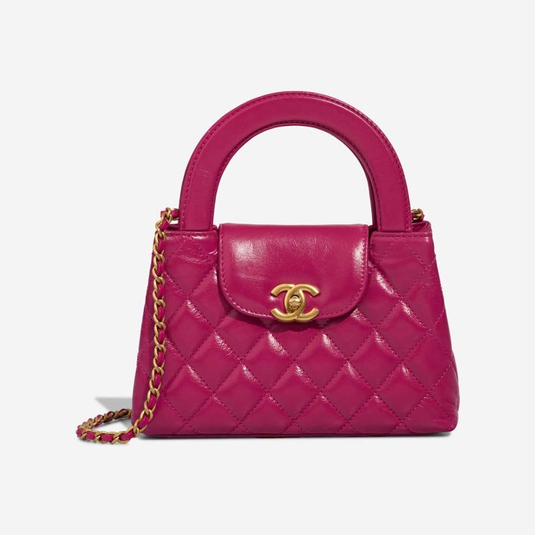 Chanel Kelly Medium Crinkled Calf Pink Front | Sell your designer bag