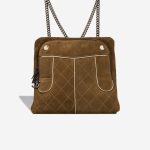 Chanel Backpack Medium Suede Brown Front | Sell your designer bag