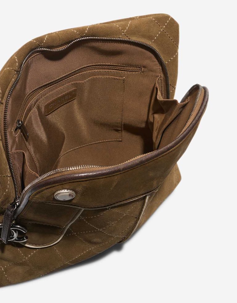 Chanel Backpack Medium Suede Brown Inside | Sell your designer bag