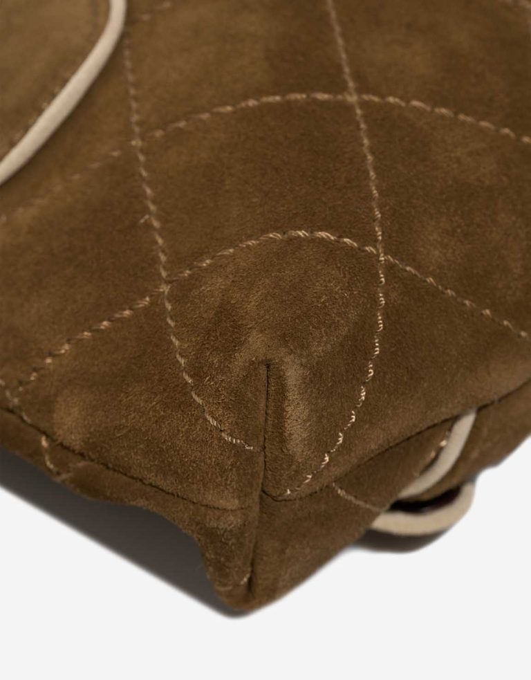 Chanel Backpack Medium Suede Brown Signs of wear | Sell your designer bag
