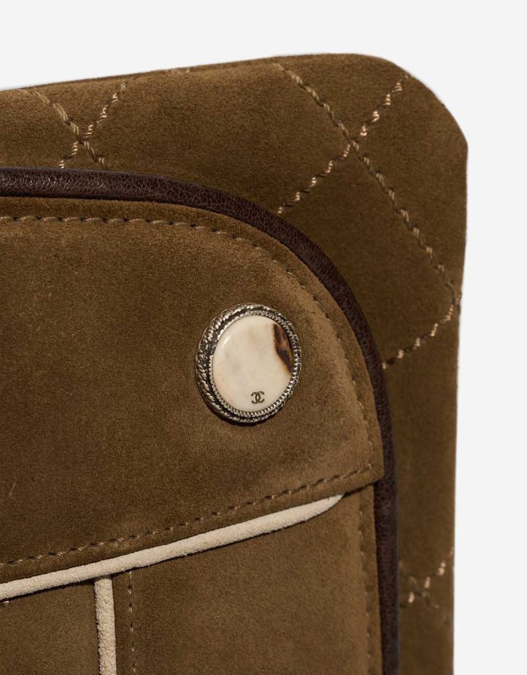Chanel Backpack Medium Suede Brown Signs of wear | Sell your designer bag