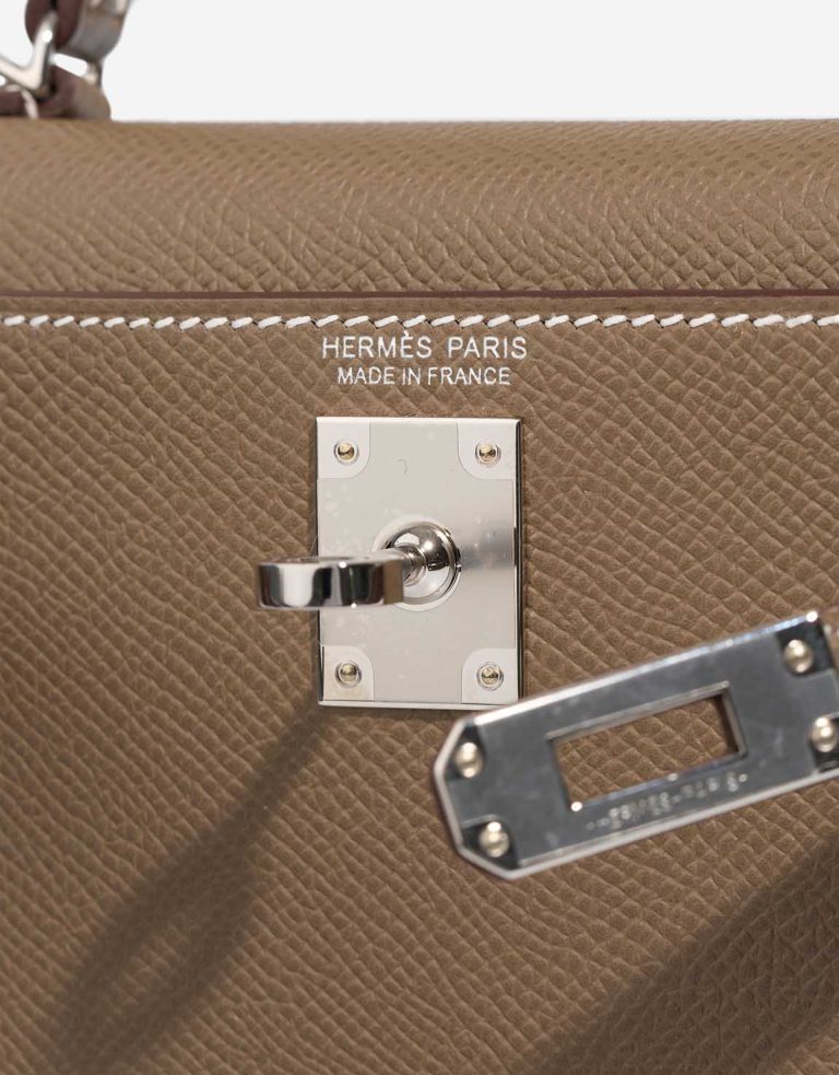Hermès Kelly Mini Epsom Étoupe Logo | Sell your designer bag