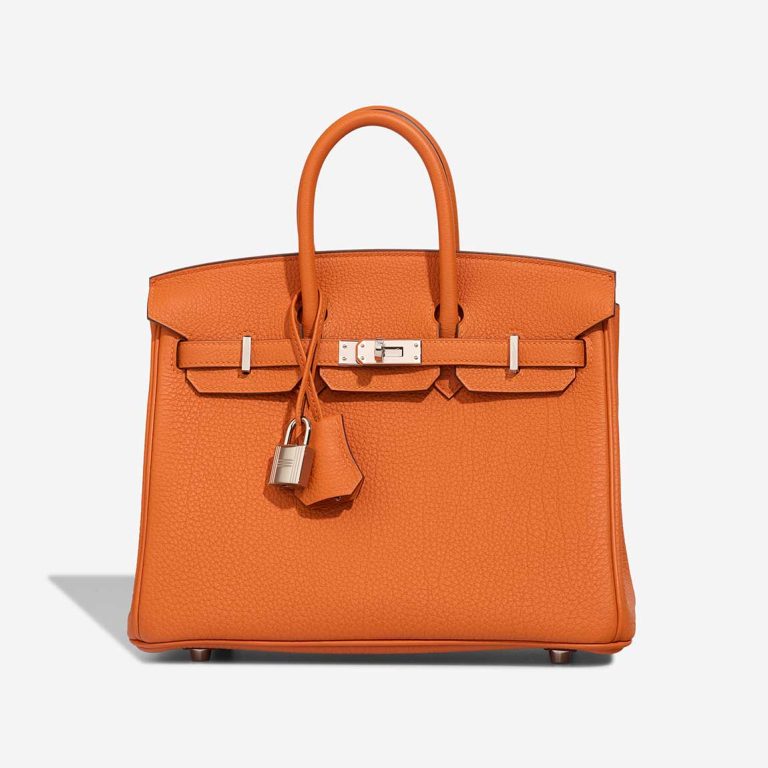 Hermès Birkin 25 Togo Orange Front | Sell your designer bag