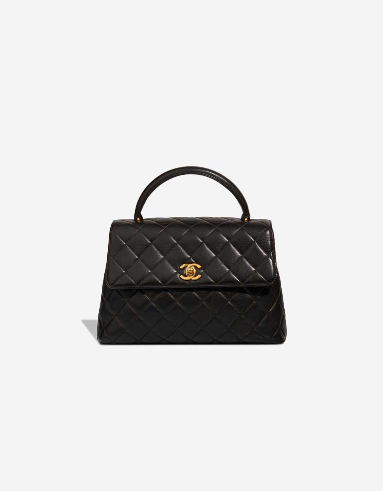 Chanel Timeless Handle Medium Lamb Black Front | Sell your designer bag