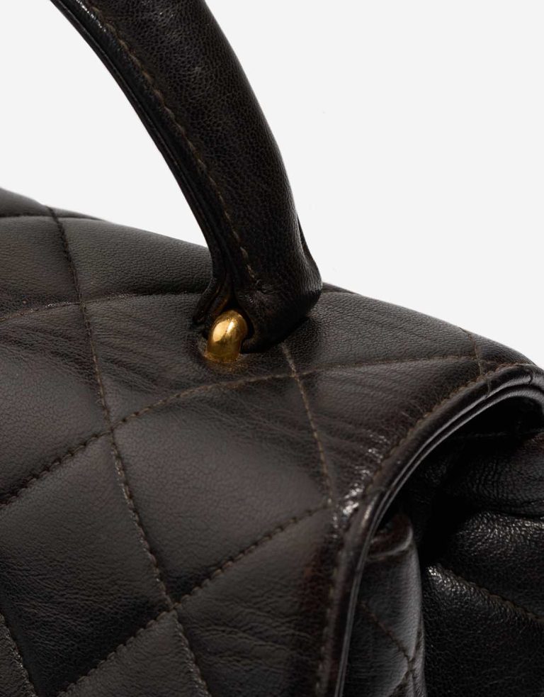 Chanel Timeless Handle Medium Lamb Black Signs of wear | Sell your designer bag