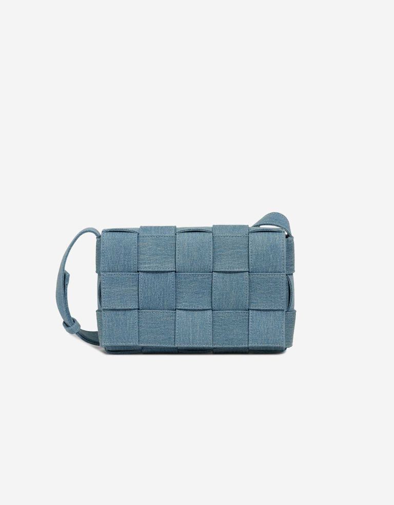 Bottega Veneta Cassette Denim Blue Front | Sell your designer bag