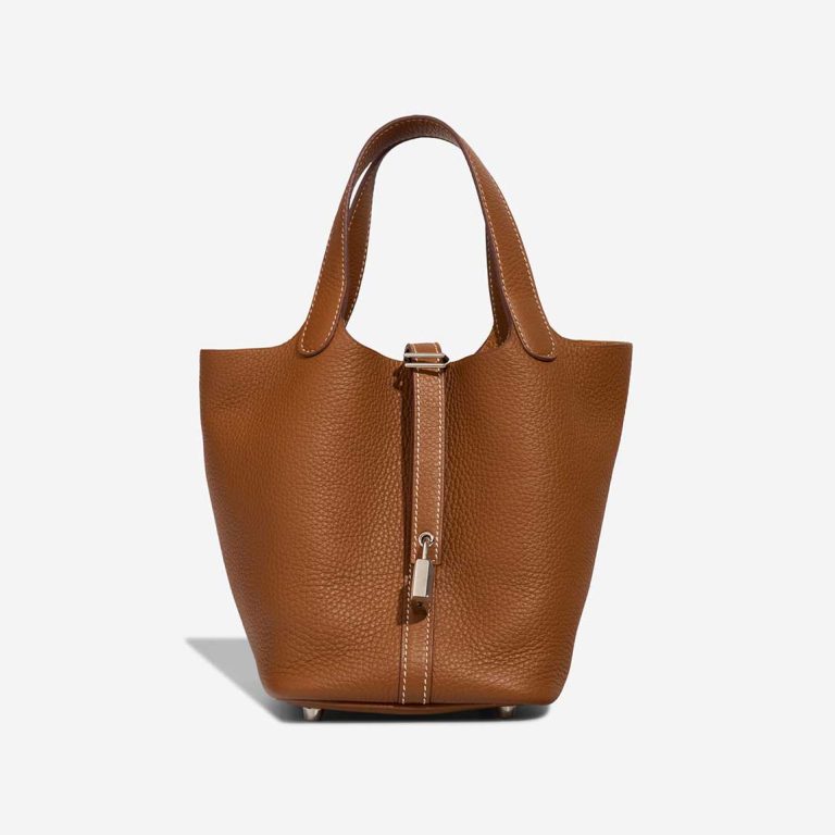 Hermès Picotin 18 Clémence Gold Front | Sell your designer bag