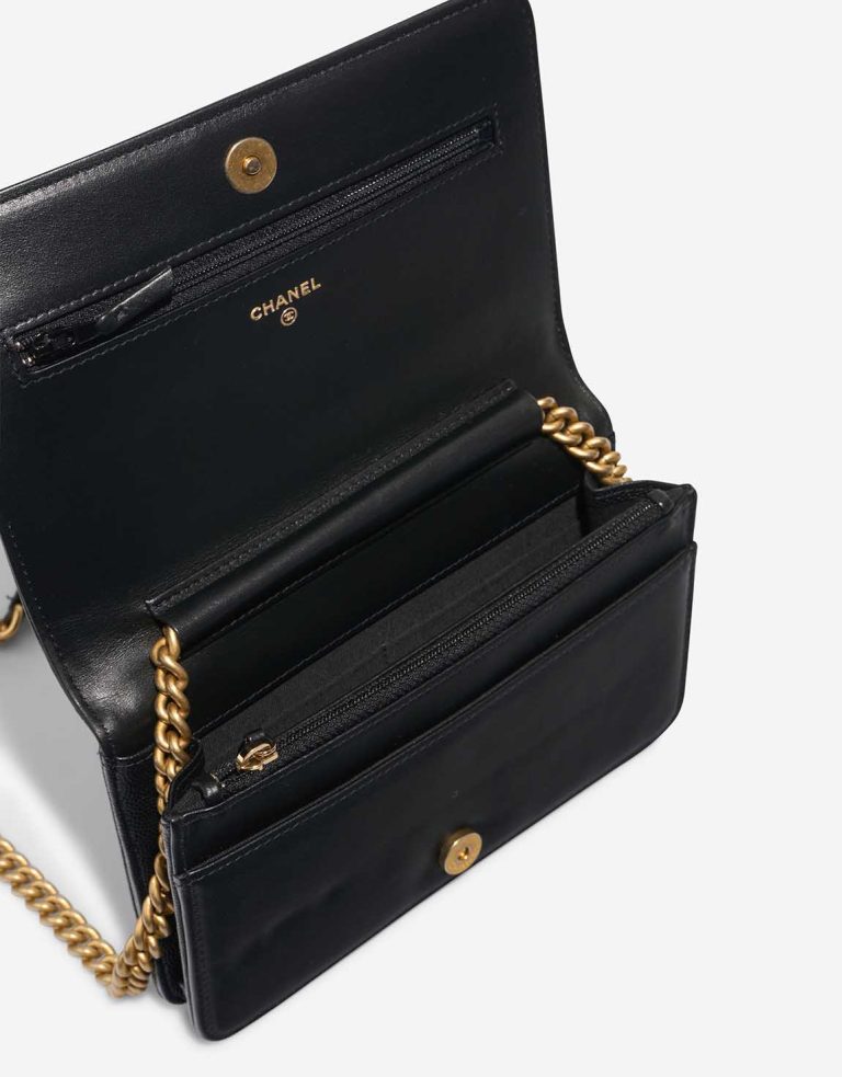Chanel Boy Wallet On Chain Caviar Black Inside | Sell your designer bag