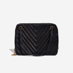 Chanel Shopping Tote Medium Lamb Black Front | Sell your designer bag