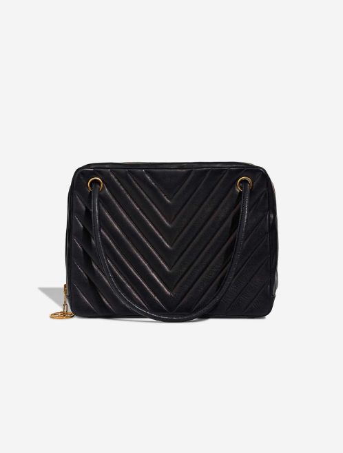 Chanel Shopping Tote Medium Lamb Black Front | Sell your designer bag
