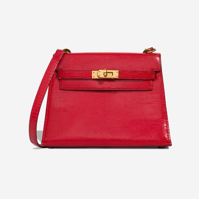 Hermès Kelly Mini Lizard Rouge Vif Front | Sell your designer bag