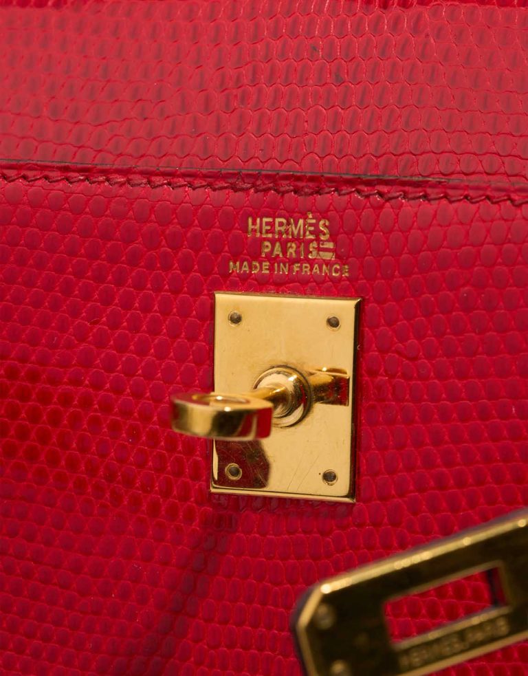 Hermès Kelly Mini Lizard Rouge Vif Logo | Sell your designer bag