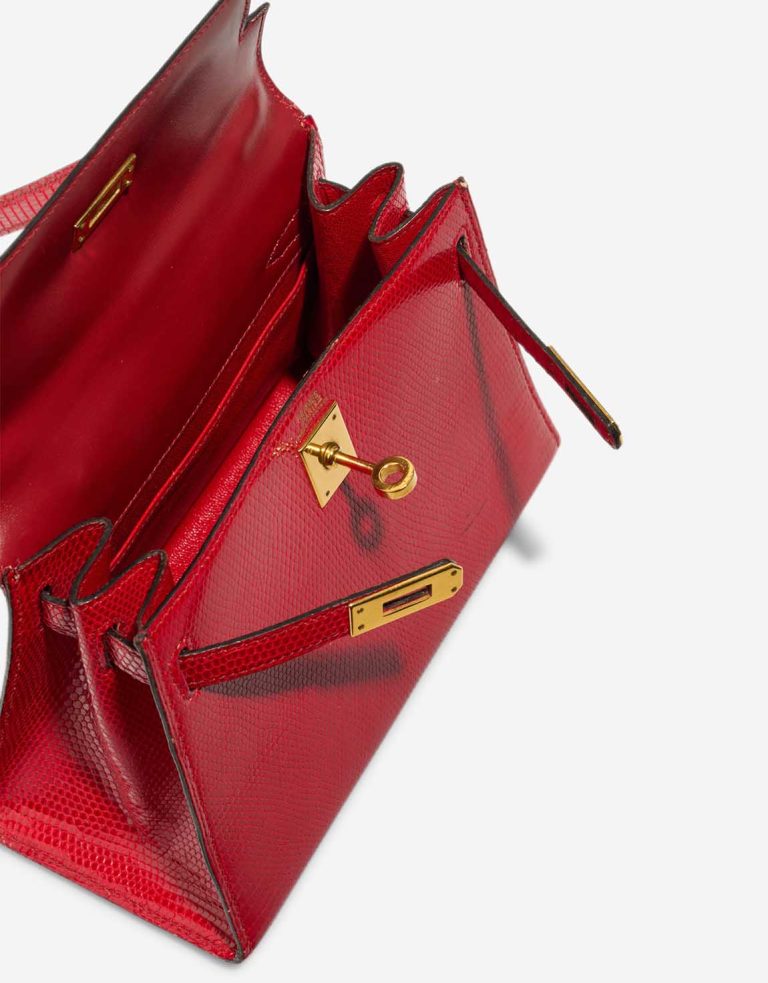 Hermès Kelly Mini Lizard Rouge Vif Inside | Sell your designer bag