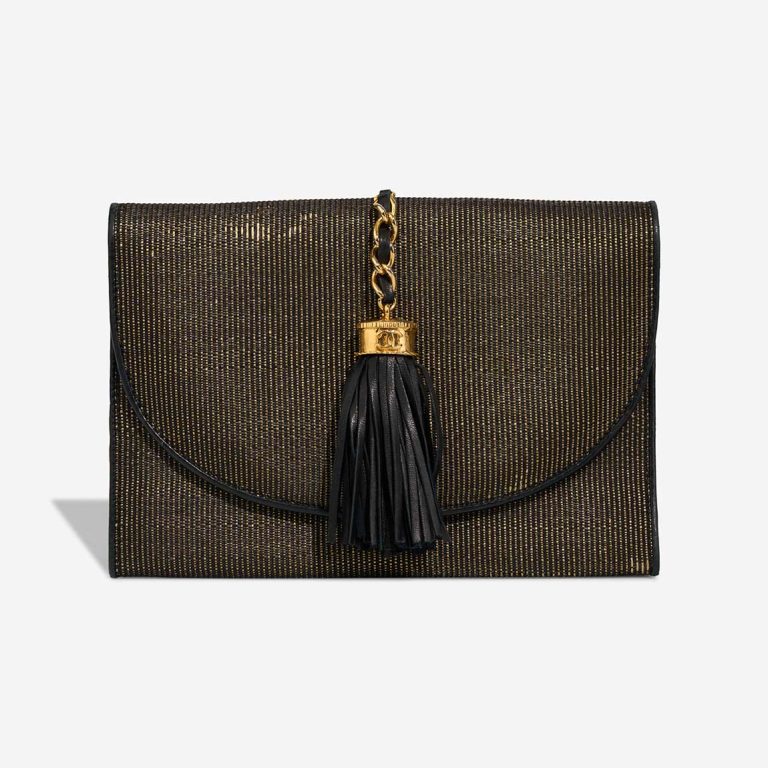 Chanel Wallet On Chain Lamb / Canvas Gold / Black Front | Sell your designer bag