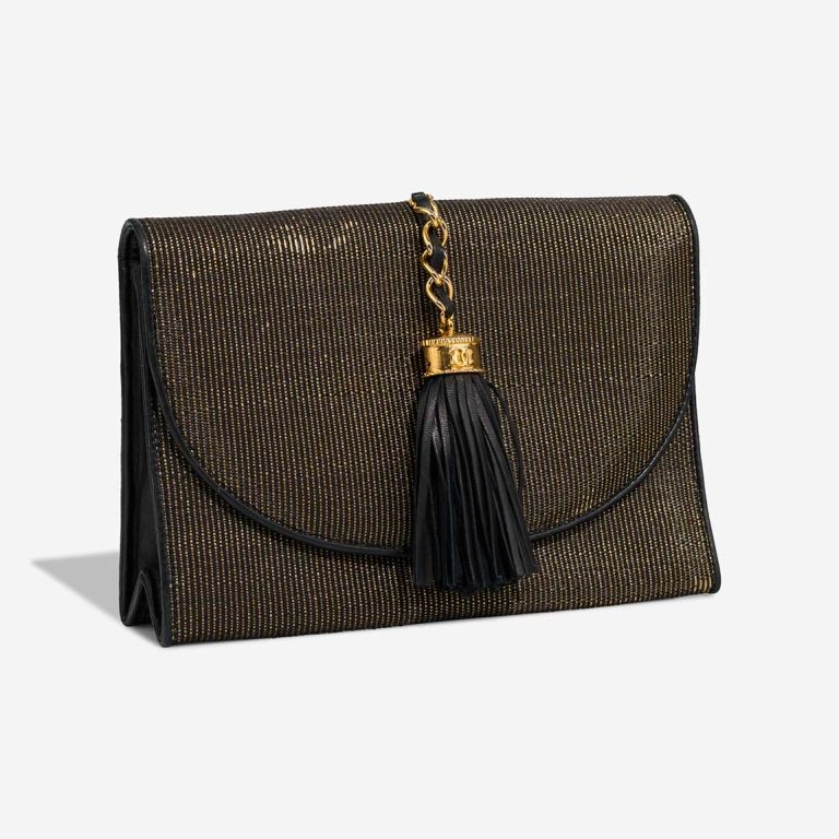 Chanel Wallet On Chain Lamb / Canvas Gold / Black | Sell your designer bag