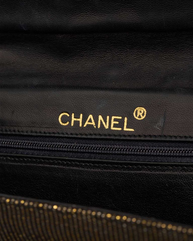Chanel Wallet On Chain Lamb / Canvas Gold / Black Logo | Sell your designer bag