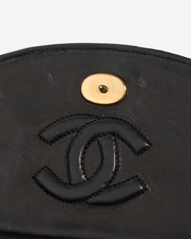 Chanel Wallet On Chain Lamb / Canvas Gold / Black Signs of wear | Sell your designer bag