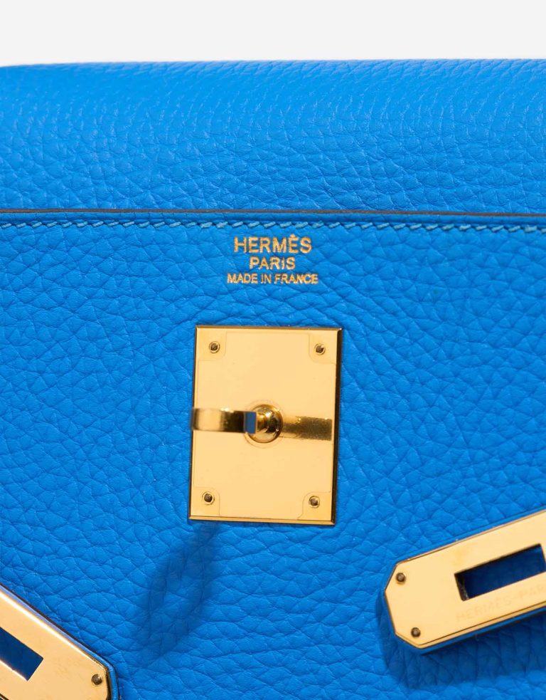 Hermès Kelly 32 Togo Bleu Zanzibar Logo | Sell your designer bag