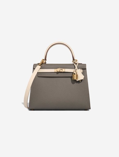 Hermès Kelly HSS 25 Epsom Gris Asphalte / Craie Front | Sell your designer bag