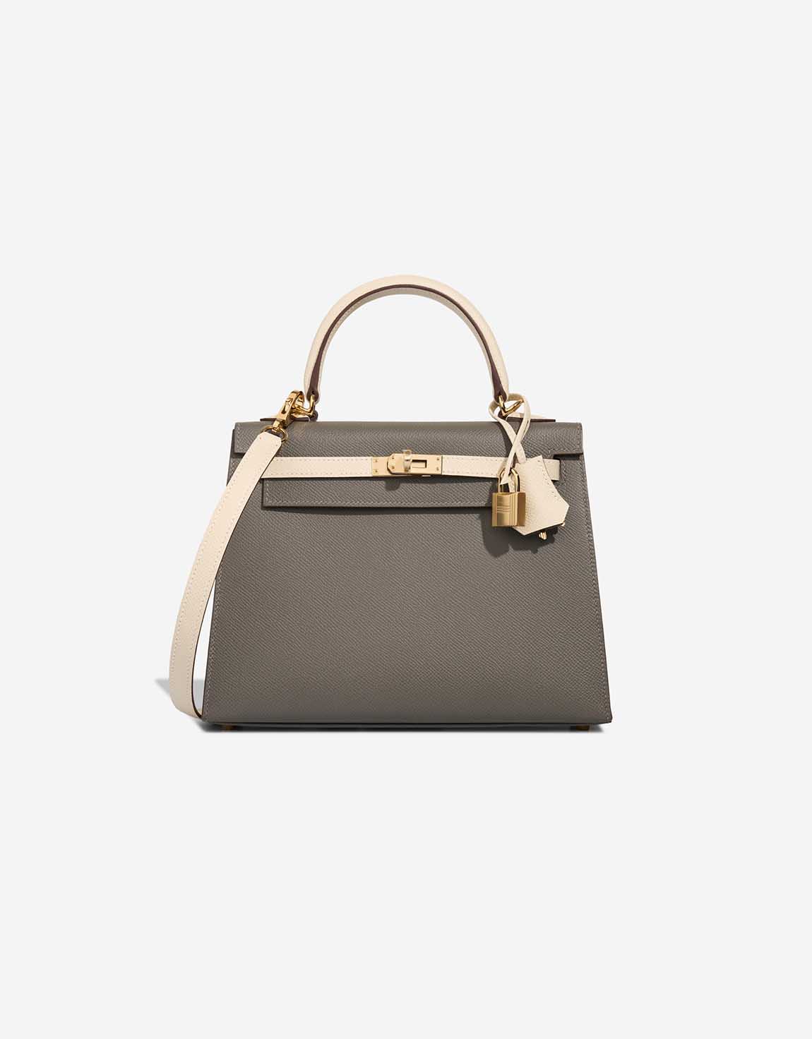 Hermès Kelly HSS 25 Epsom Gris Meyer / Craie | SACLÀB