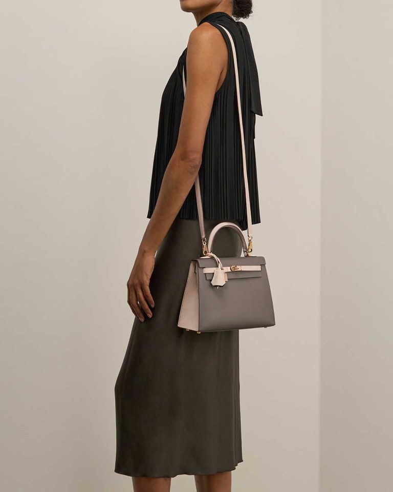Hermès Kelly HSS 25 Epsom Gris Asphalte / Craie Front | Sell your designer bag