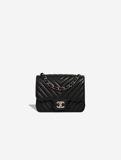 Chanel Timeless Mini Square Lamb Black Front | Sell your designer bag