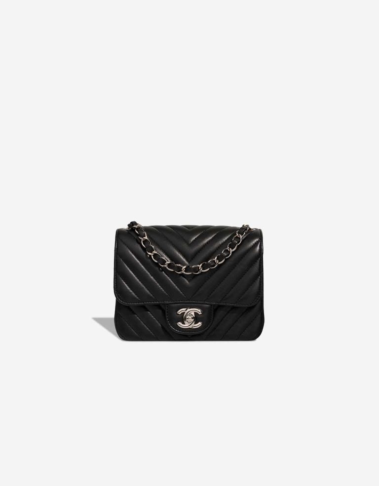 Chanel Timeless Mini Square Lamb Black Front | Sell your designer bag