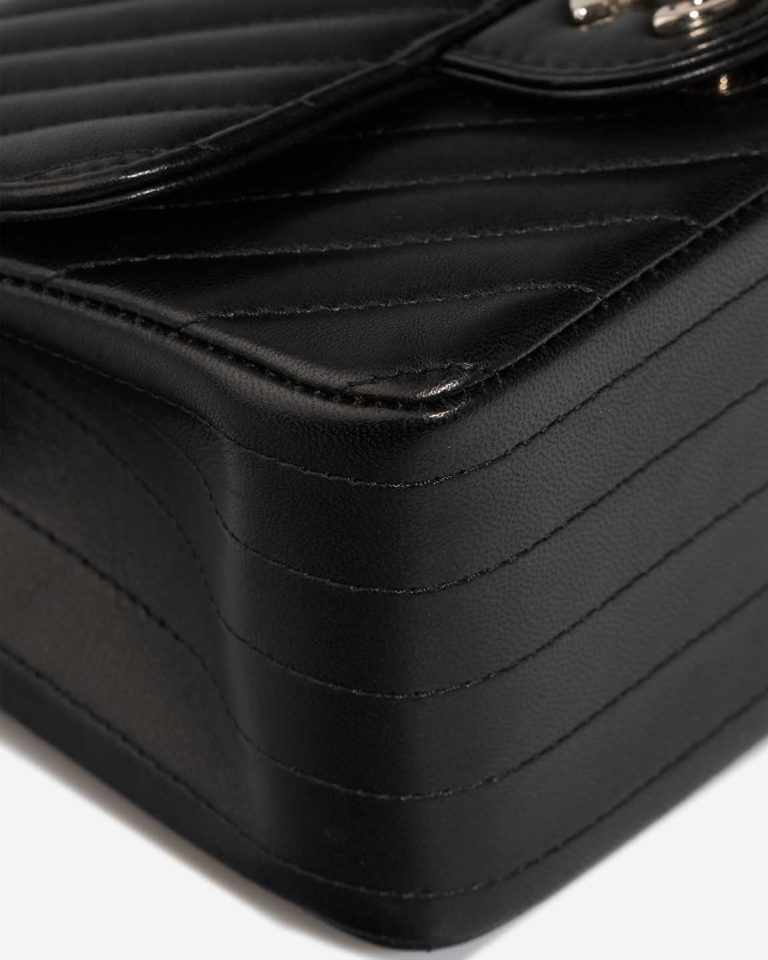 Chanel Timeless Mini Square Lamb Black Signs of wear | Sell your designer bag
