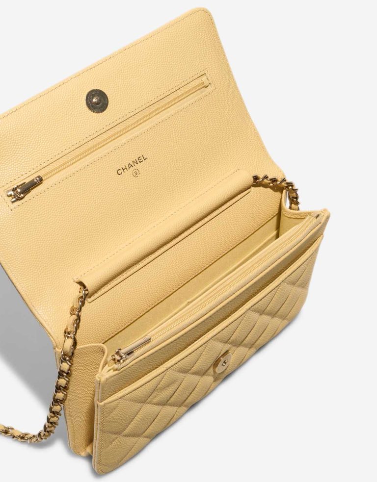 Chanel Wallet On Chain Caviar Yellow Inside | Sell your designer bag