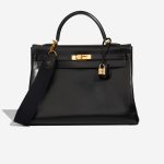 Hermès Kelly 35 Box Calf Black Front | Sell your designer bag