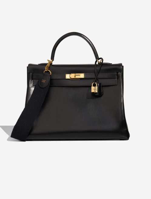 Hermès Kelly 35 Box Calf Black Front | Sell your designer bag