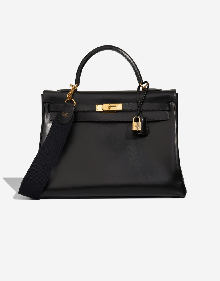 Hermès Kelly 35 Box Calf Black Front | Sell your designer bag