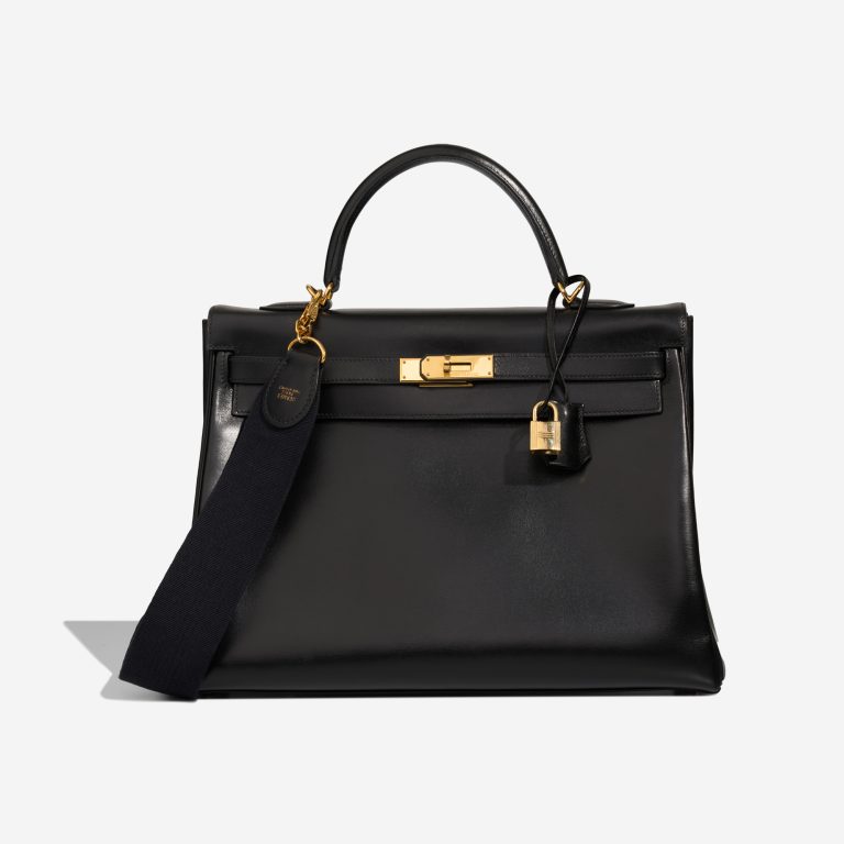 Hermès Kelly 35 Box Calf Black Front | Sell your designer bag