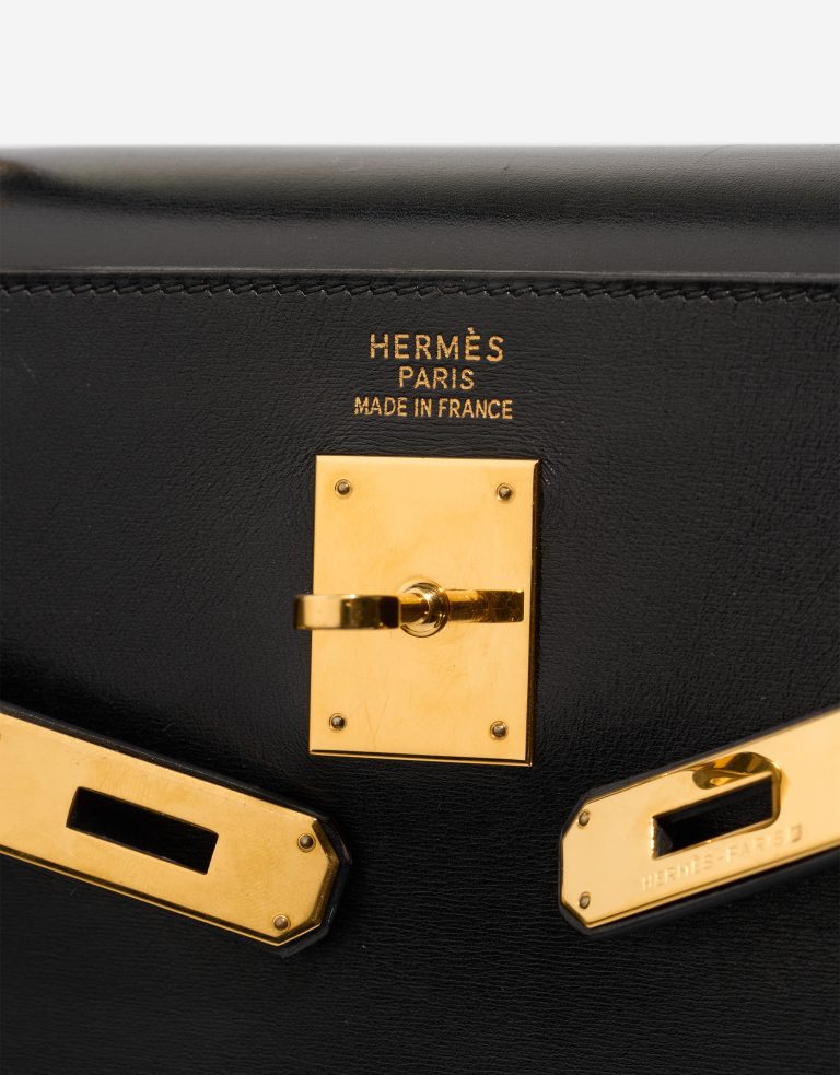 Hermès Kelly 35 Box Calf Black Logo | Sell your designer bag