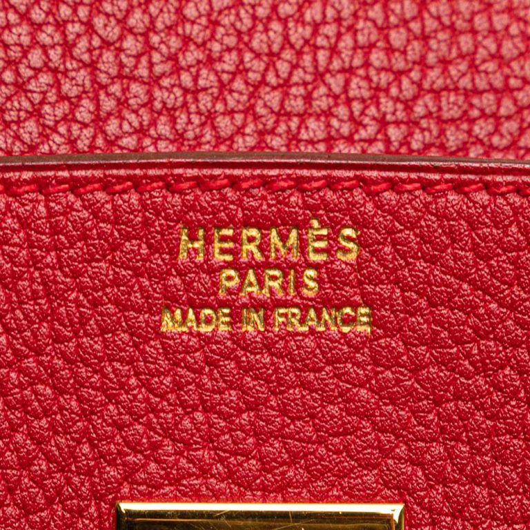 Hermès Birkin 35 Togo Rouge Casaque Logo | Sell your designer bag