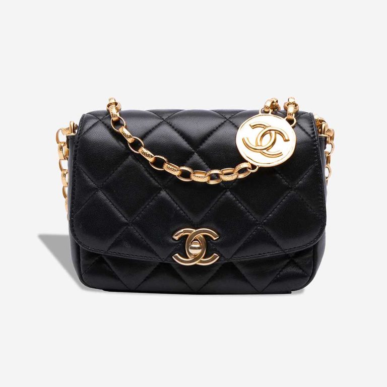 Chanel Timeless Medium Square Lamb Black Front | Sell your designer bag